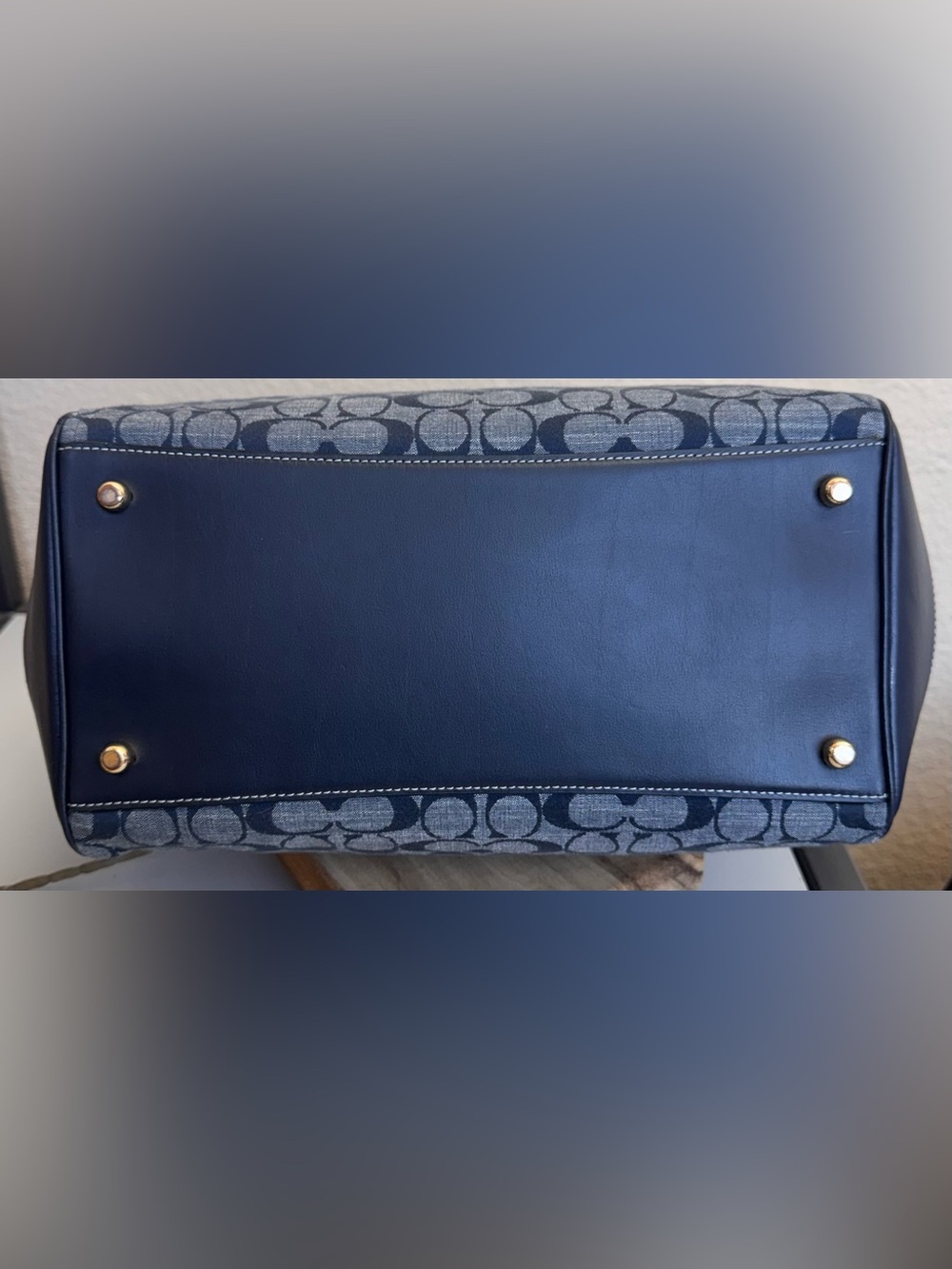 Coach Kleo Denim Carryall Tote - Picture 7 of 9